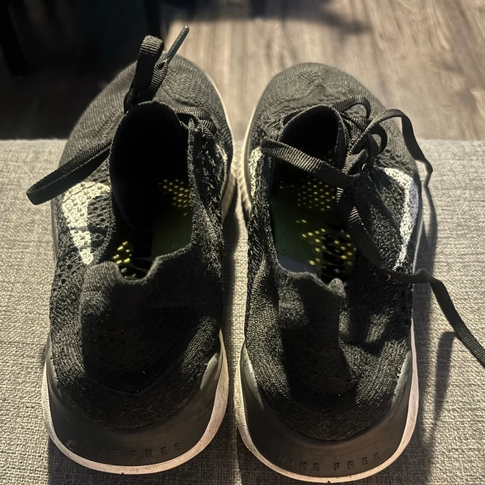 Nike Black Flyknit Athletic Shoes with White Accents - Picture 2 of 8